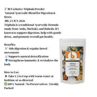 IB Wellness Triphala Powder - Amla (Indian Gooseberry), Haritaki, and Baheda
