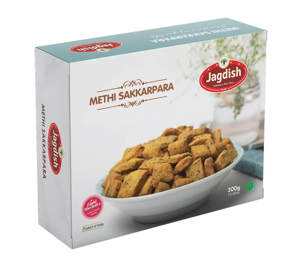 Jagdish Farsan Methi Sakkarpara 300gm |BB:04.JUL.2025