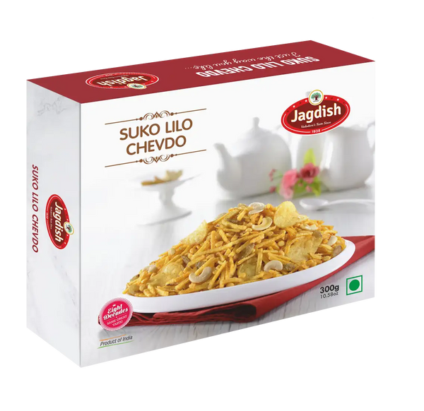 Jagdish Farsan Suko Lilo Chevdo 300gm |BB:04.JUL.2025