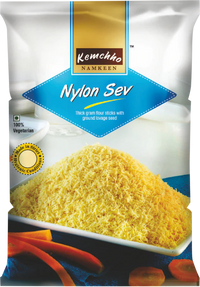 Kemchho Nylon Sev (Fine Gram Flour Vermicelli) | 270g - Ultra-Thin Crispy Fried Chickpea Flour Sev | Perfect Crunchy Topping for Indian Street Food Chaat, Sev Puri & Bhel Puri | South Africa | India Bazaar
