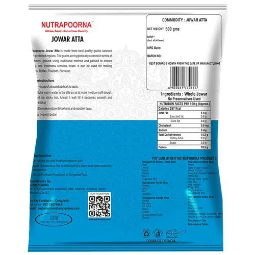 Nutrapoorna Jowar/Sorghum Flour 500GM