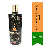 Afri Pure Vitamin E Body Wash (Moisturizing Skin Cleanser) | 500ml - Hydrating Daily Shower Gel for Intense Cellular Repair, Scar Fading & Supple Smooth Glow | South Africa | India Bazaar