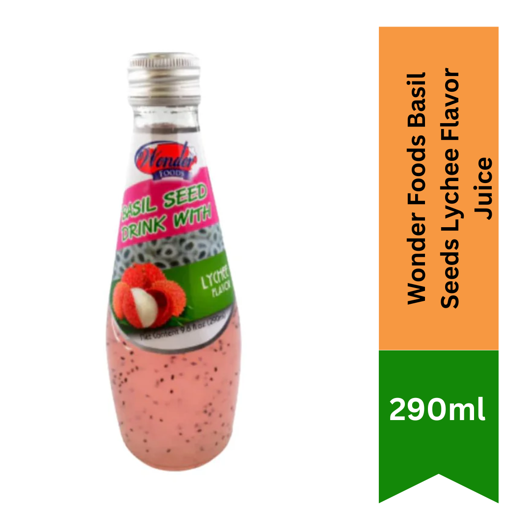 Wonder Foods Basil Seeds Lychee Flavor Juice