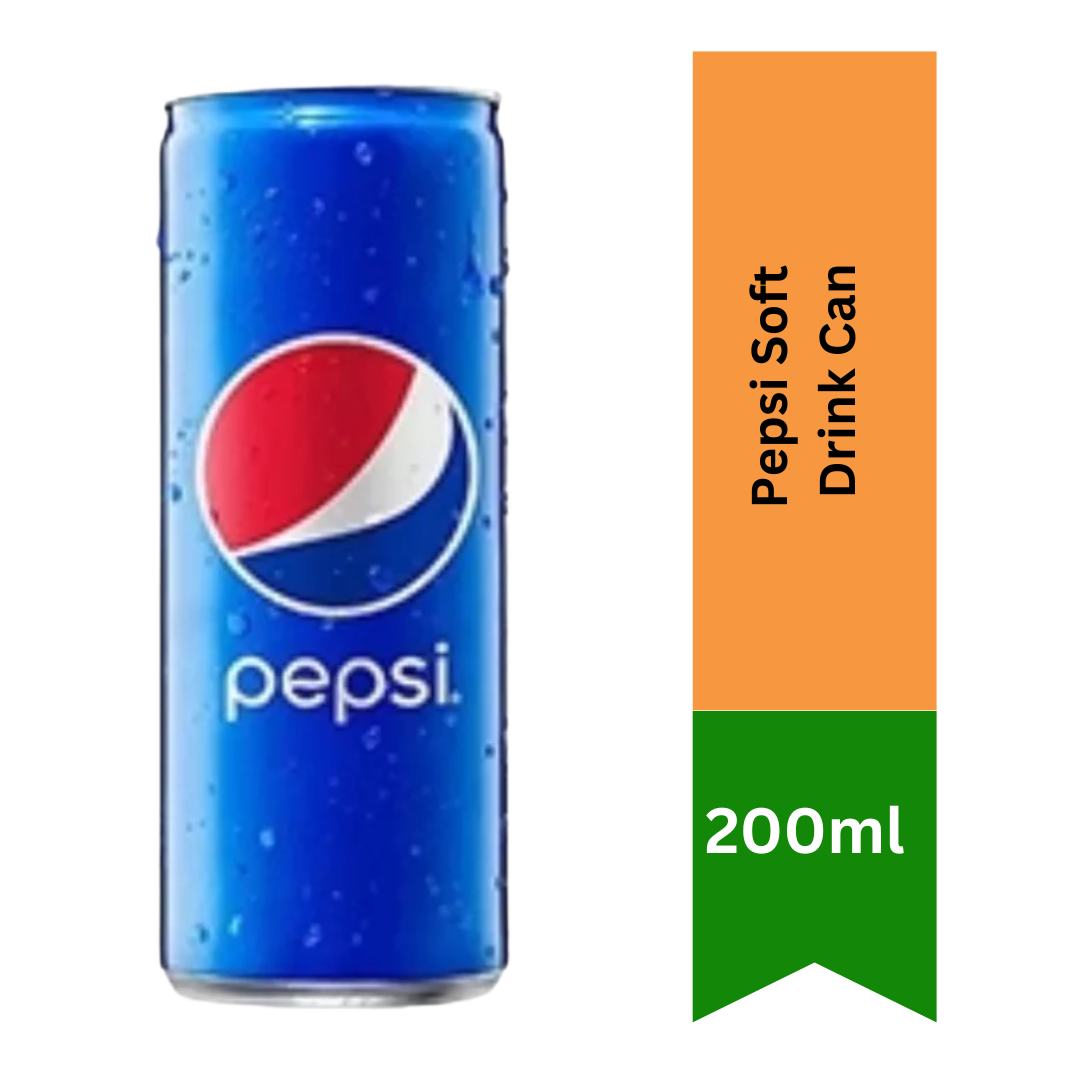Pepsi Soft Drink Can 200ml – Classic Cola Refreshment
