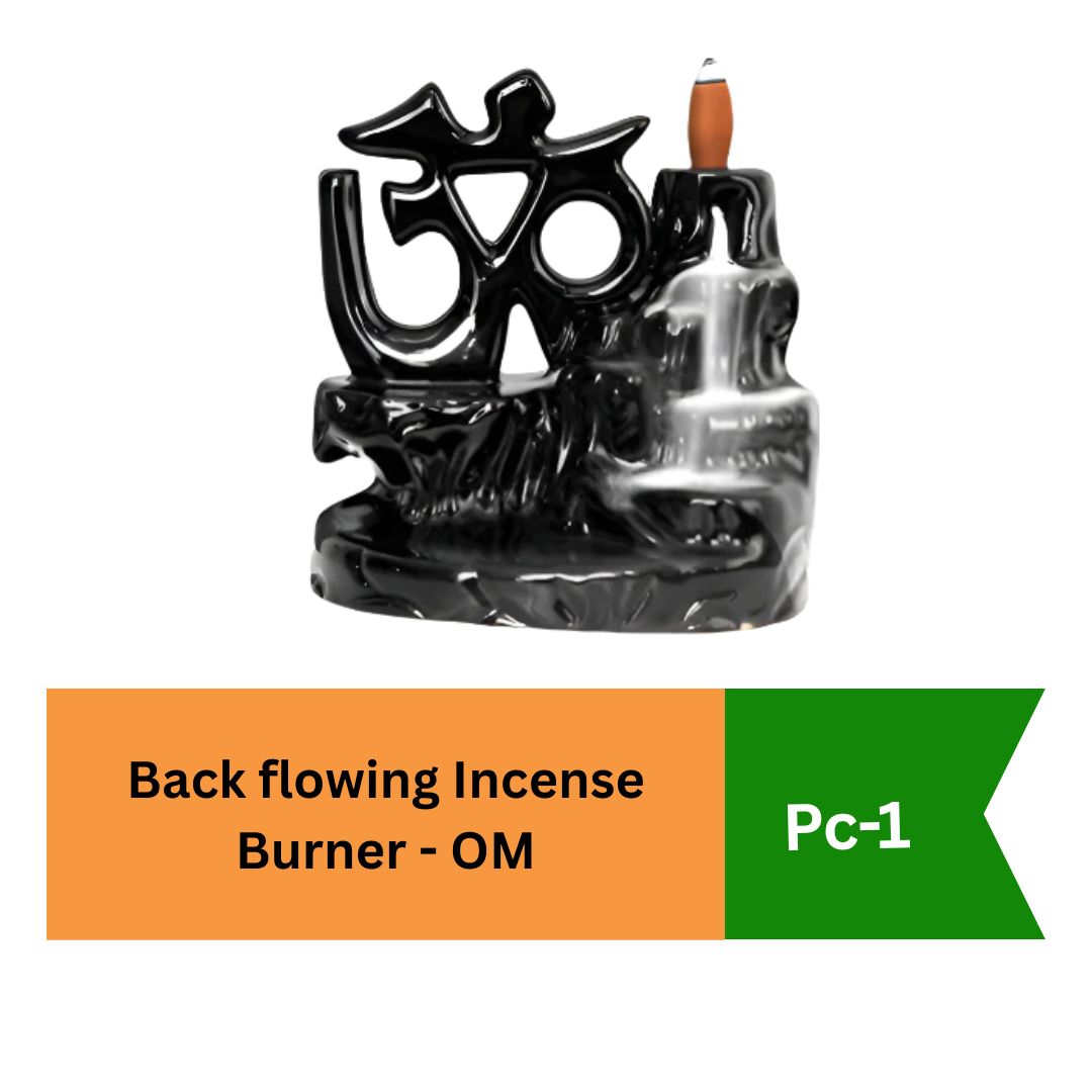 Back flowing Incense Burner - OM