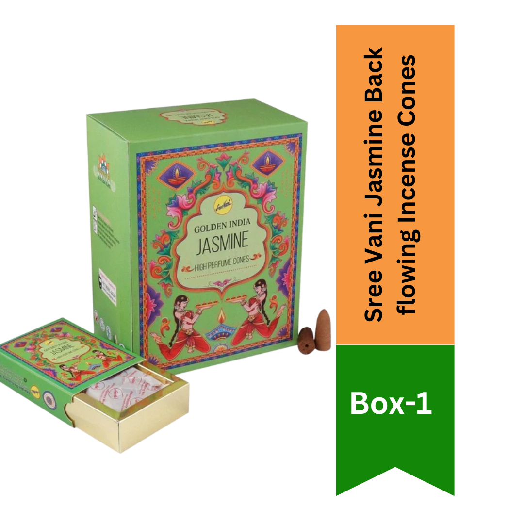 Sree Vani Jasmine Back flowing Incense Cones