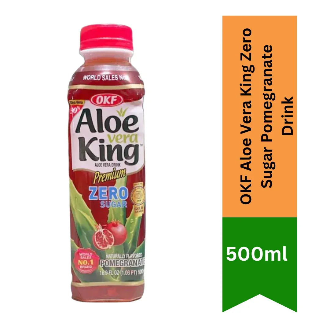 OKF Aloe Vera King Zero Sugar Pomegranate Drink | 500ml / B.B 13/9/2026