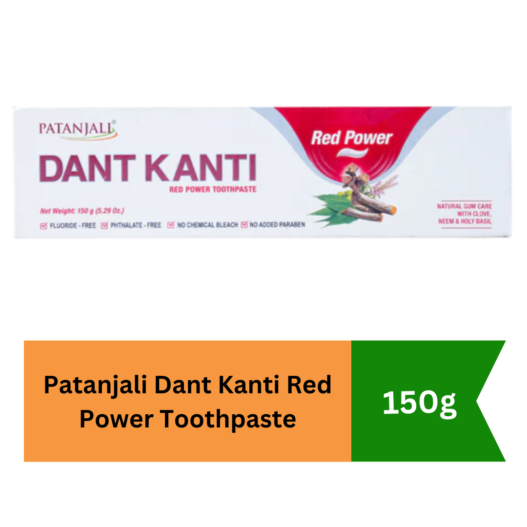 Patanjali Dant Kanti Red Power Toothpaste 150g|BB:21.MAY.2026
