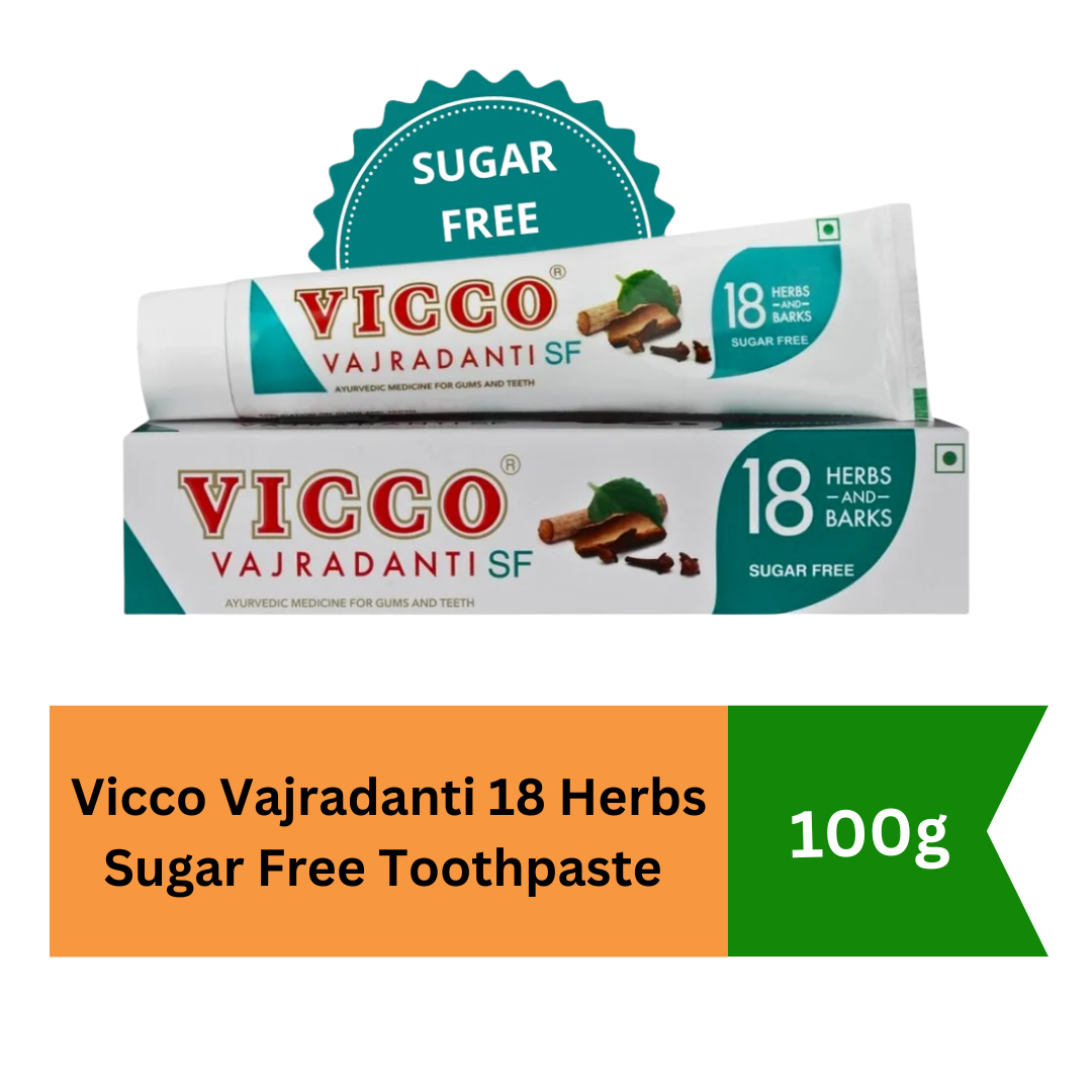 Vicco Vajradanti 18 Herbs Sugar Free Toothpaste 100g|BB:MAY.2027