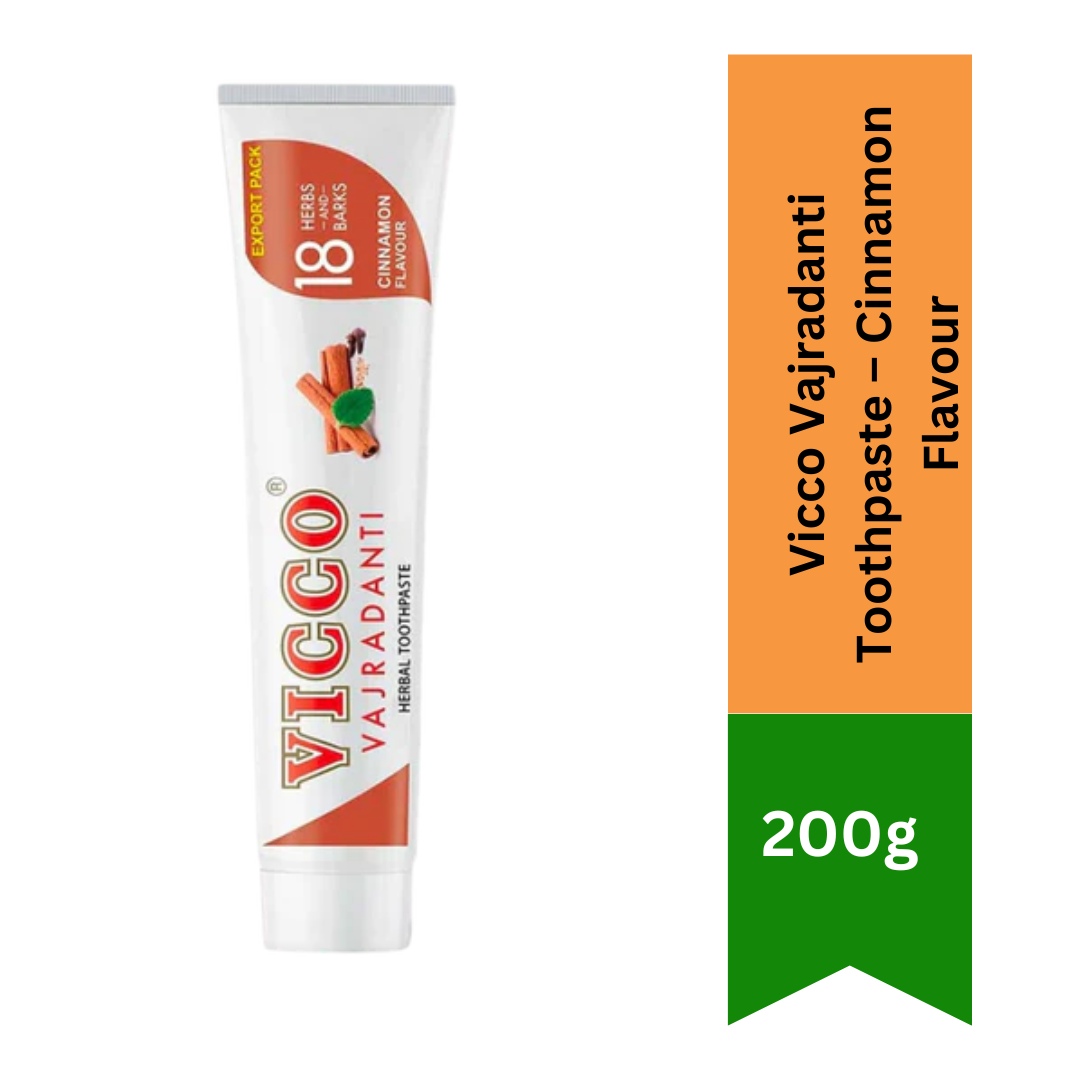 Vicco Vajradanti Toothpaste – Cinnamon Flavour 200g|BB:APR.2027