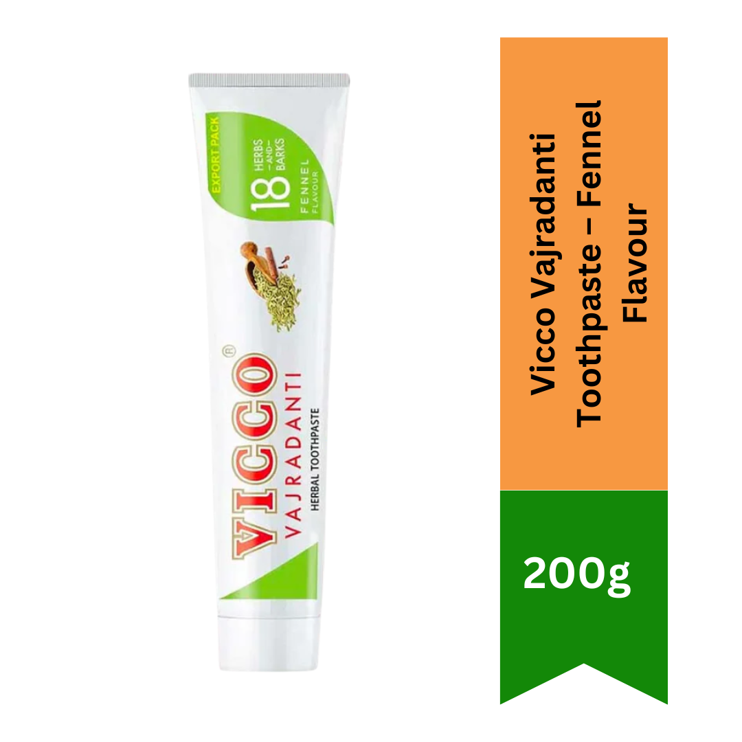 Vicco Vajradanti Toothpaste – Fennel Flavour 200g |BB:FEB.2027