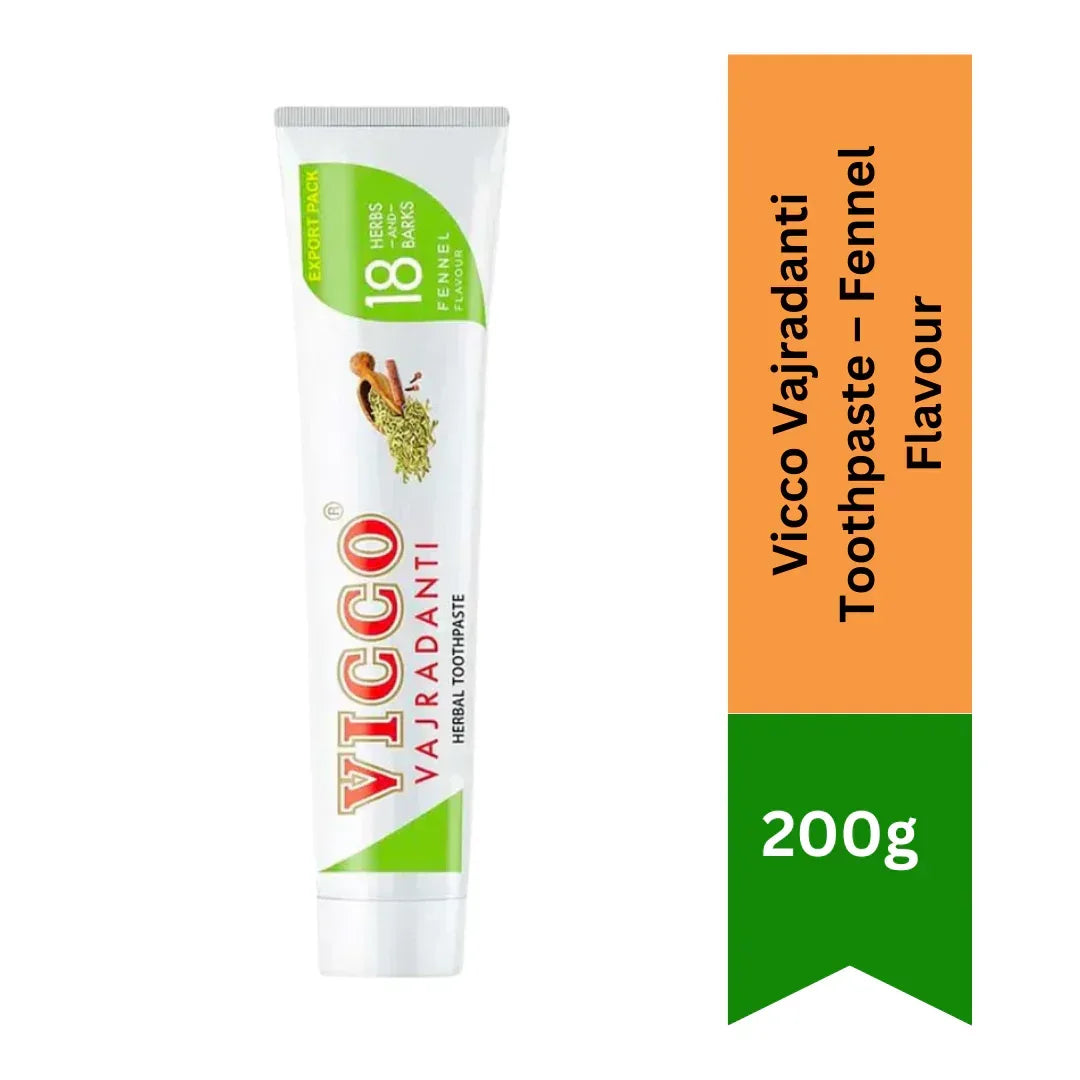 Vicco Vajradanti Toothpaste – Fennel Flavour 200g