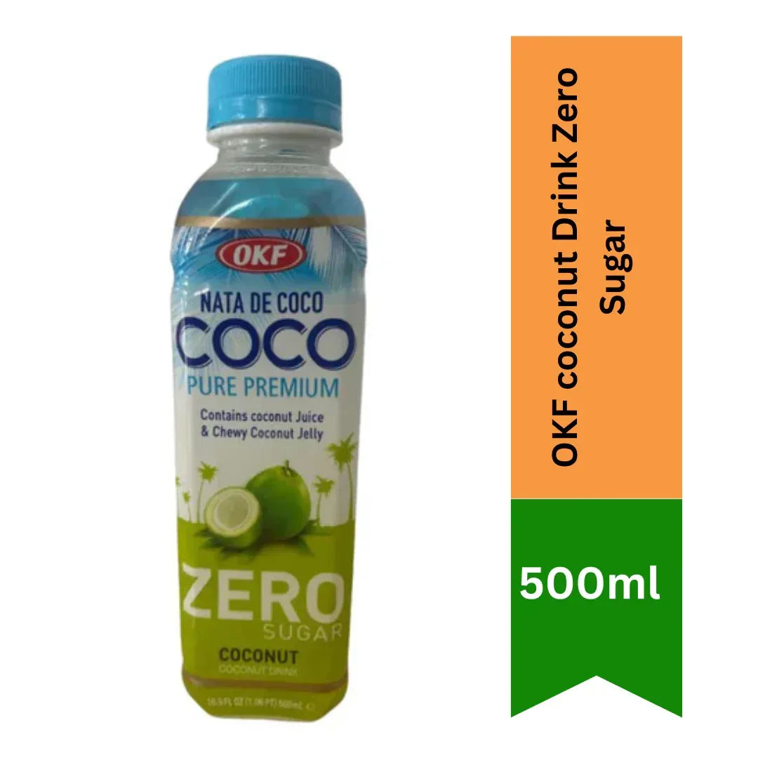 OKF Coconut Drink Zero Sugar | 500ml - Low-Calorie Refreshing Coconut Water Beverage, Healthy Diet-Friendly Hydration | South Africa | India Bazaar