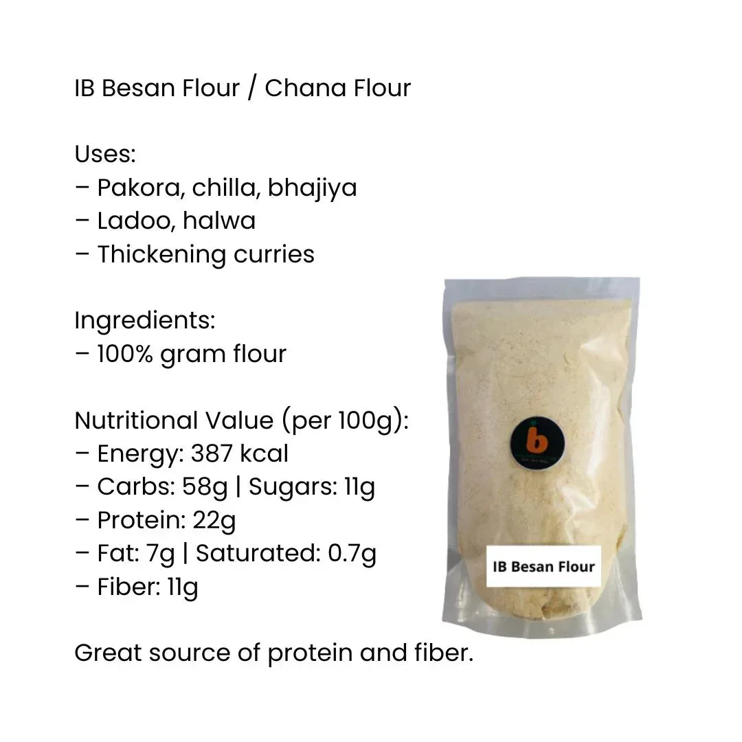 IB Chickpea Flour (Besan / Chana Flour) 1kg & 5kg | Best Value, High Protein & Smooth Texture | Perfect for Baking, Frying & Cooking | South Africa | India Bazaar