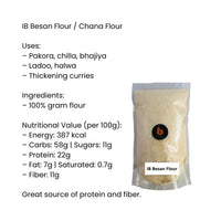 IB Chickpea Flour (Besan / Chana Flour) 1kg & 5kg | Best Value, High Protein & Smooth Texture | Perfect for Baking, Frying & Cooking | South Africa | India Bazaar