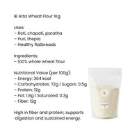 IB Atta / Wheat Flour |  1kg – Premium Chakki Fresh Whole Wheat Flour