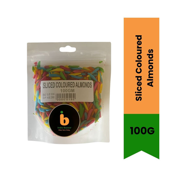 Sliced Coloured Almonds 100g – Rainbow Badam Flakes (Decorative Boontjies)|BB:28.FEB.2026