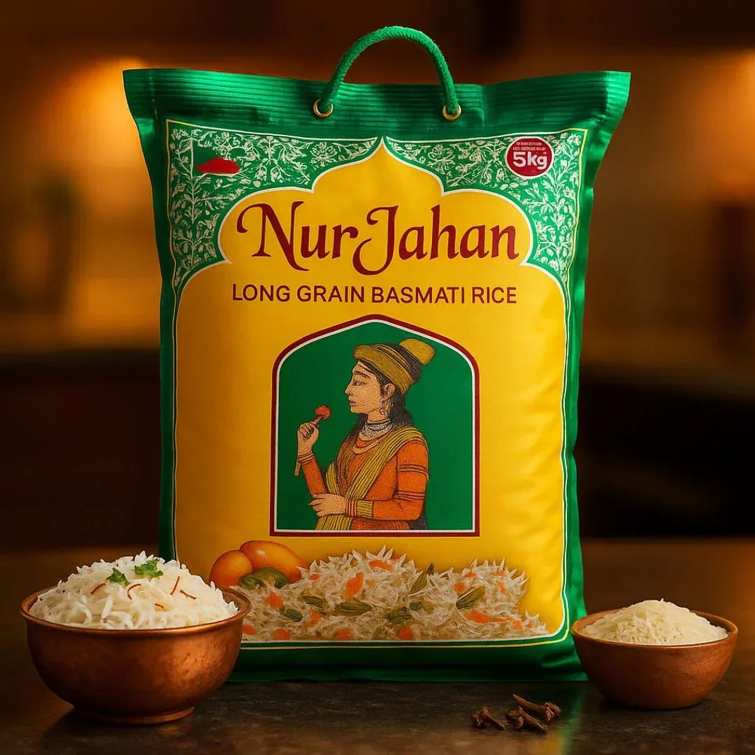 Nur Jahan Basmati Rice 5kg Long Grain | Premium Indian Rice South Africa | Nur Jahan