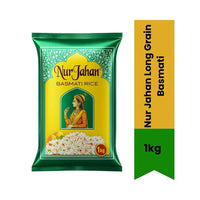 Nur Jahan Basmati Rice | 1kg | Long Grain, Fluffy & Aromatic | Everyday Cooking Rice | South Africa
