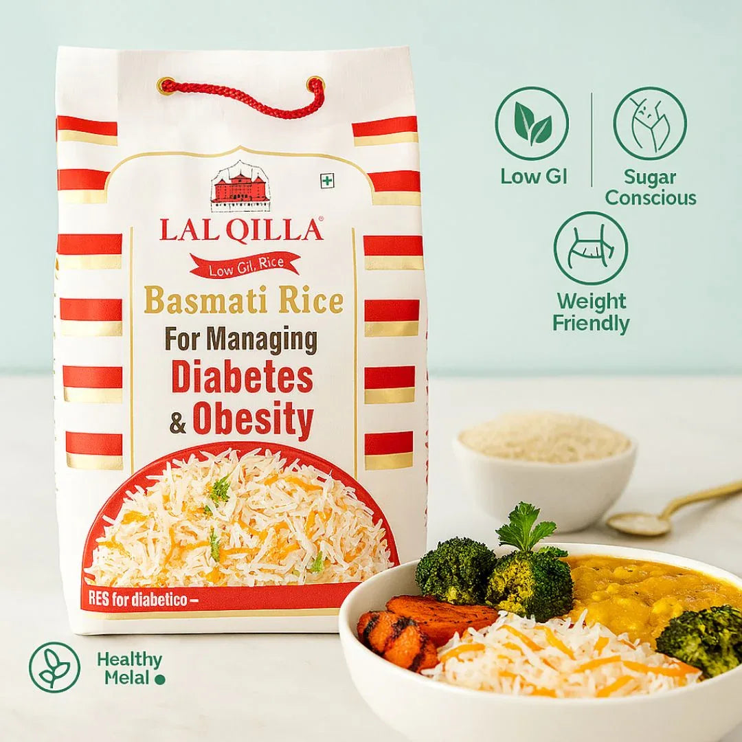 Lal Qilla Low GI Basmati Rice 5kg, Low GI Rice, Premium Basmati Rice, Healthy Rice, Long Grain Rice, India Bazaar South Africa.