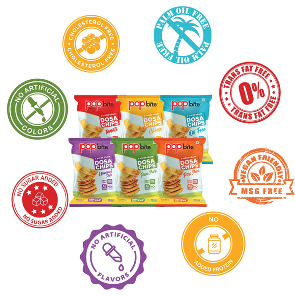 Pop Bite Dosa Chips - Pani Puri (Pack of 2)