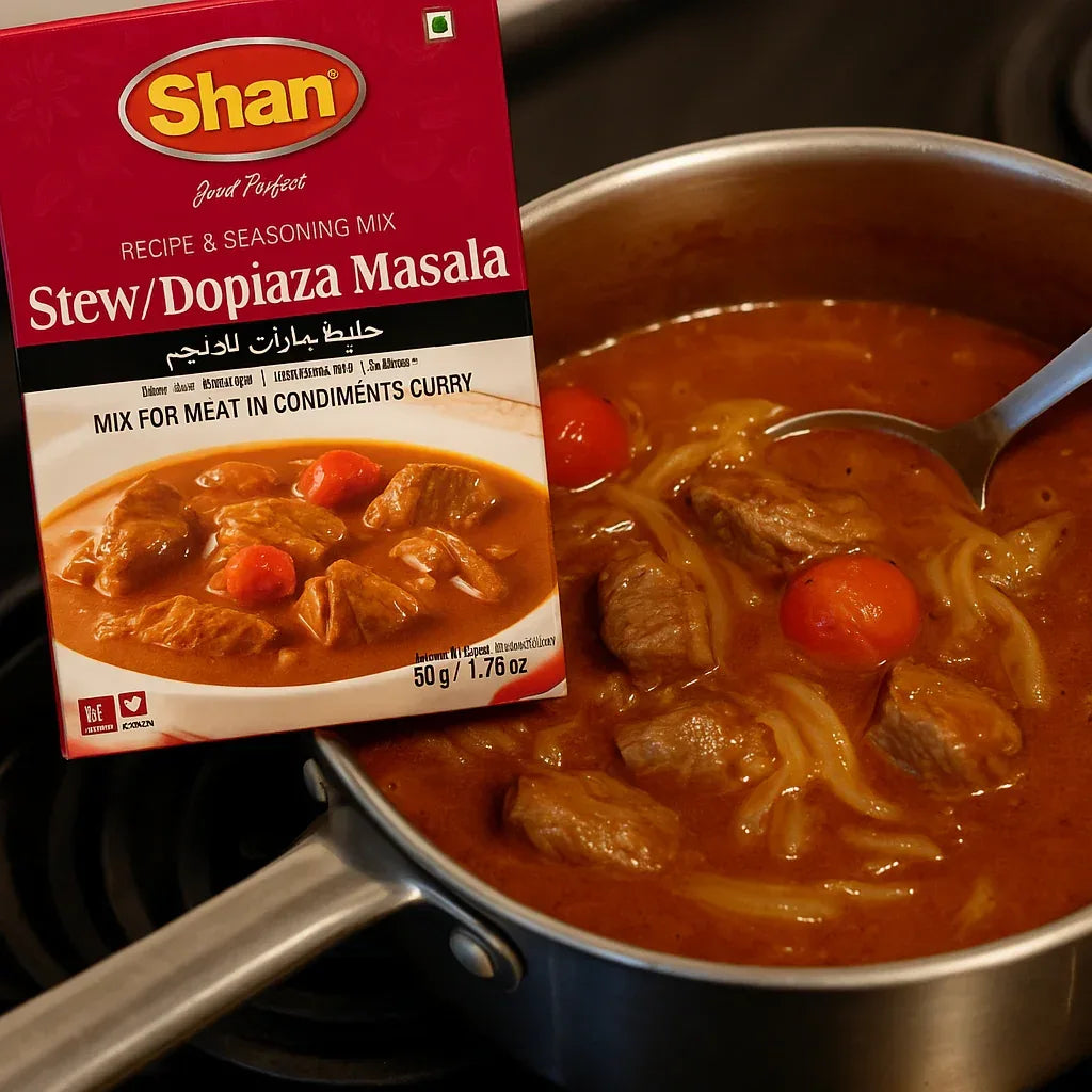 Shan Do Piaza Meat Stew Masala (Pyaz Meat Spice) | 50g - Traditional Onion-Infused Herb Mix for Rich, Slow-Cooked Beef & Lamb Casseroles | South Africa | India Bazaar