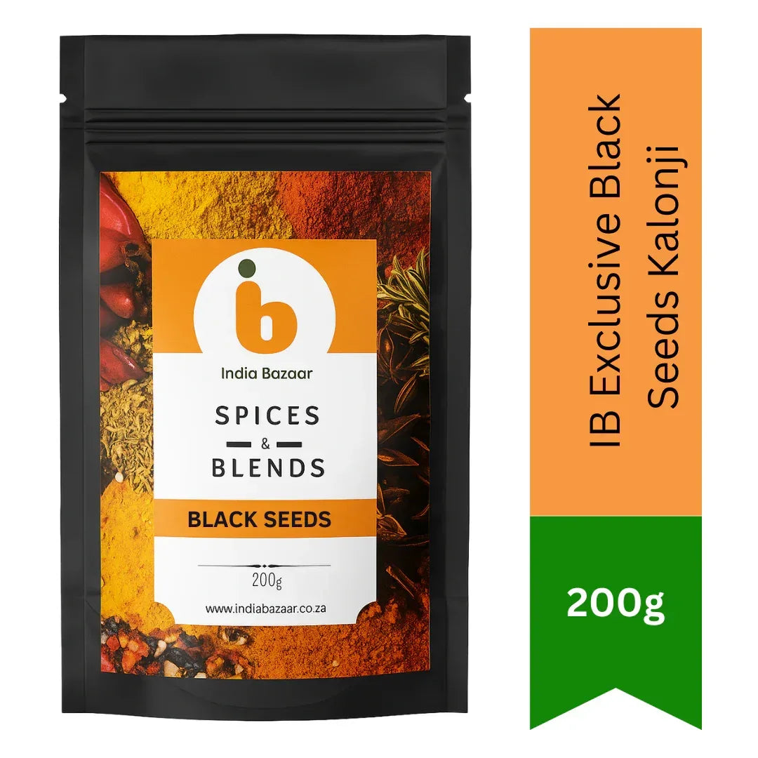 IB Exclusive Black Seeds Kalonji Whole Nigella Pods (Kalonji Grains) | 200g - Bitter-Aromatic Bakery Seed for Topping Naan Bread, Flavoring Pickles & Ancient Wellness Remedies | South Africa | India Bazaar