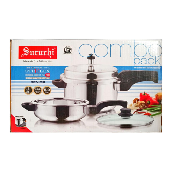 Suruchi Pressure Cooker Senior Combo With Lid