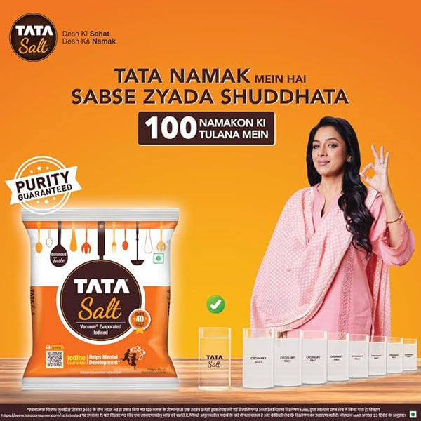 TATA Salt 1kg – Iodized Cooking Salt for Everyday Use | Desh Ka Namak|BB:MAR.2027