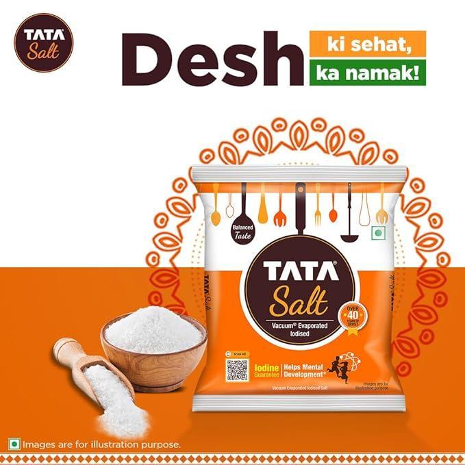 TATA Salt | 1kg – Iodized Cooking Salt for Everyday Use | Desh Ka Namak