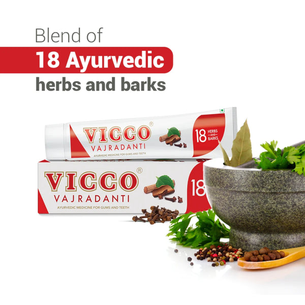 Vicco Vajradanti 18 Herbs Toothpaste 100g |BB:APR.2027