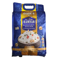 Dadi's Hamnah Basmati Rice (Premium Aged Chawal) | 5kg - Selected Slender Grain for Fluffy Everyday Steamed Rice & Pulaos, Non-Sticky Light Texture | South Africa | India Bazaar