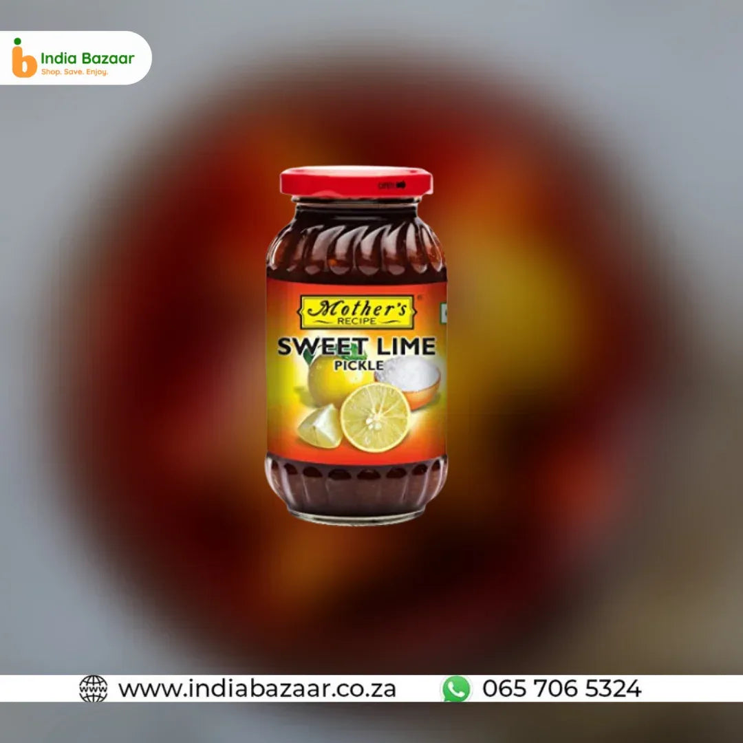 Mother's Recipe Sweet Lime Pickle (Meetha Nimboo Ka Achar) | 300g - Sweet, Tangy & Sun-Cured Citrus Pieces, Perfect Comfort Side for Theplas, Rice & Dals | South Africa | India Bazaar