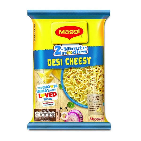 Maggi 2-Minute Noodles, Desi Cheesy Masala - 60.5g|BB:FEB.2026