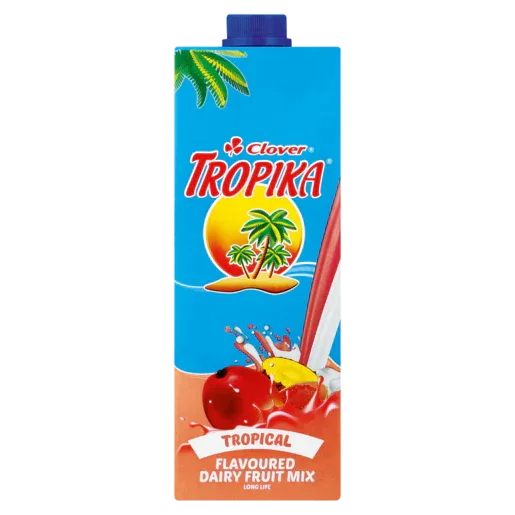 Tropika Tropical Dairy Fruit Juice Blend | 1L Carton - Smooth Creamy Refreshing Melange of Island Fruits & Milk, Instant Cold Energy Hydration | South Africa | India Bazaar