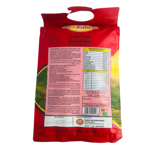 Az Zahraa Diabetic Friendly Golden Sella 1121 Extra Long Basmati Rice
