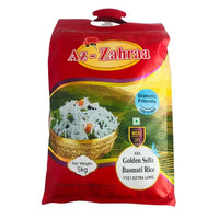 Az Zahraa Golden Sella Rice 5kg, Diabetic Friendly Basmati Rice, 1121 Basmati Rice, Extra Long Grain Rice, Premium Rice, India Bazaar South Africa.