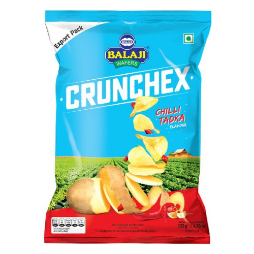 Balaji Wafers Crunchex Chilli Tadka Flavour|BB:05.MAR.2026
