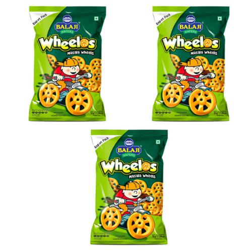 Balaji Wafers Masala Wheels (Pack of 3) |BB:02.OCT.2025