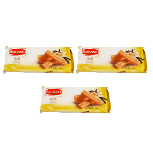 Britannia Crispy Wafers Vanilla pack Of 3 |BB:18.AUG.2025