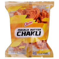 Charliee Masala Butter Chakli (Spicy Butter Chakri) | 100g - Crispy Spiral Gram Flour Savoury Mix | Premium Traditional Ready-to-Eat Afternoon Chai Snack with Rich Buttery Crunch | South Africa | India Bazaar