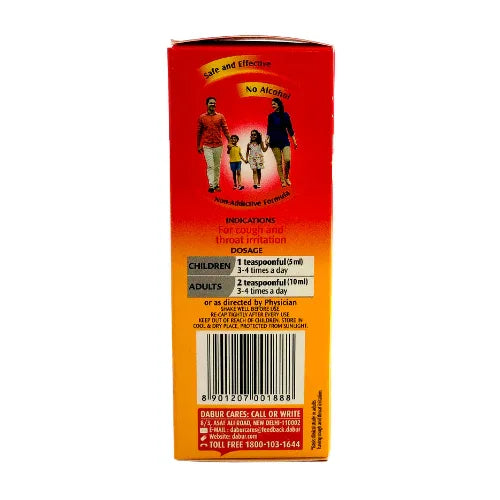 Dabur Honitus Ayurvedic Cough Syrup | 100ml - Honey-Based Fast Herbal Remedy for Sore Throat, Non-Drowsy Relief from Dry & Productive Coughs | South Africa | India Bazaar