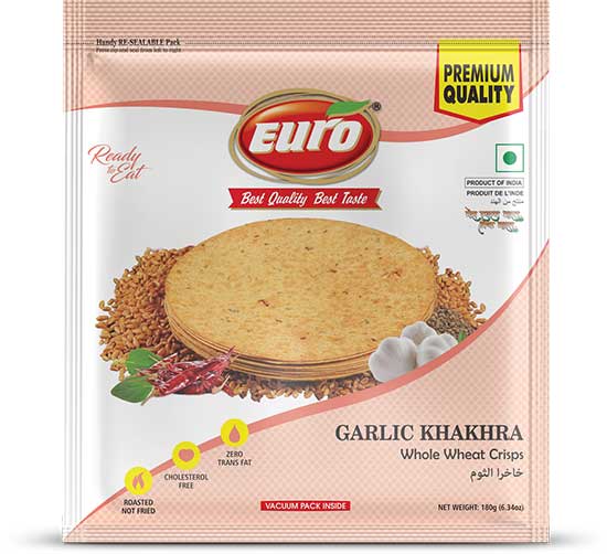Euro Garlic Khakhra 180gm