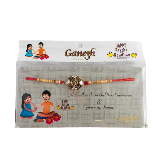 Ganesh Rakhi Om Design With Card