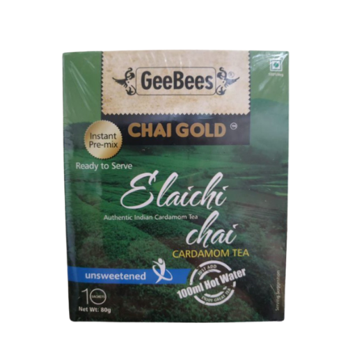 Geebees Chai Gold Elaichi Chai Unsweetened 80g|BB:JUN.2026