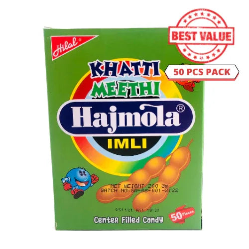 Hilal Khatti Meethi Hajmola Imli Candy (Tamarind Pachak Goli) | Multi-Pack - Zesty Chatpata Tamarind Flavor Ayurvedic Sweets for Gas & Heartburn Relief | South Africa | India Bazaar