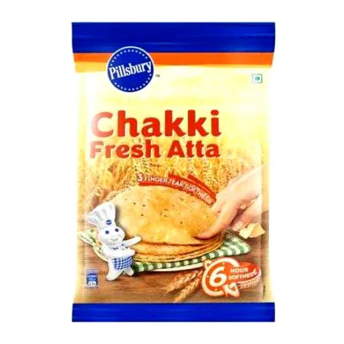 Pillsbury Chakki Fresh Atta | 5kg (100% Whole Wheat, 0% Refined Flour) | Trusted Quality, Soft Rotis & Great Value | Perfect for Flatbreads & Everyday Cooking | South Africa | India Bazaar