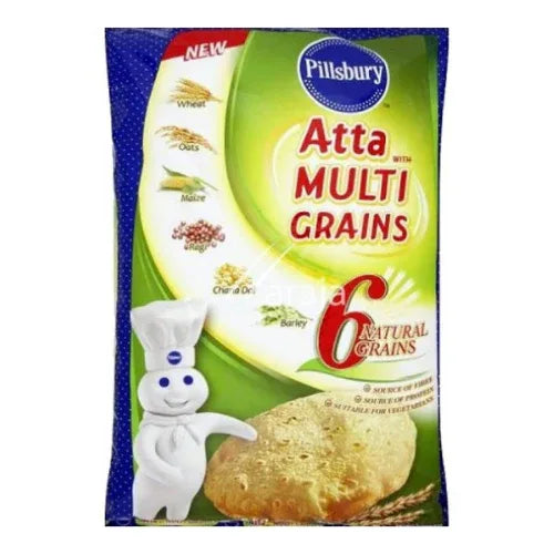 Pillsbury Multigrain Atta (7-Grain Whole Wheat Mix) | 5kg - High-Protein Nutrient-Dense Flour Blend for Super-Soft Healthy Fiber-Rich Indian Flatbreads | South Africa | India Bazaar