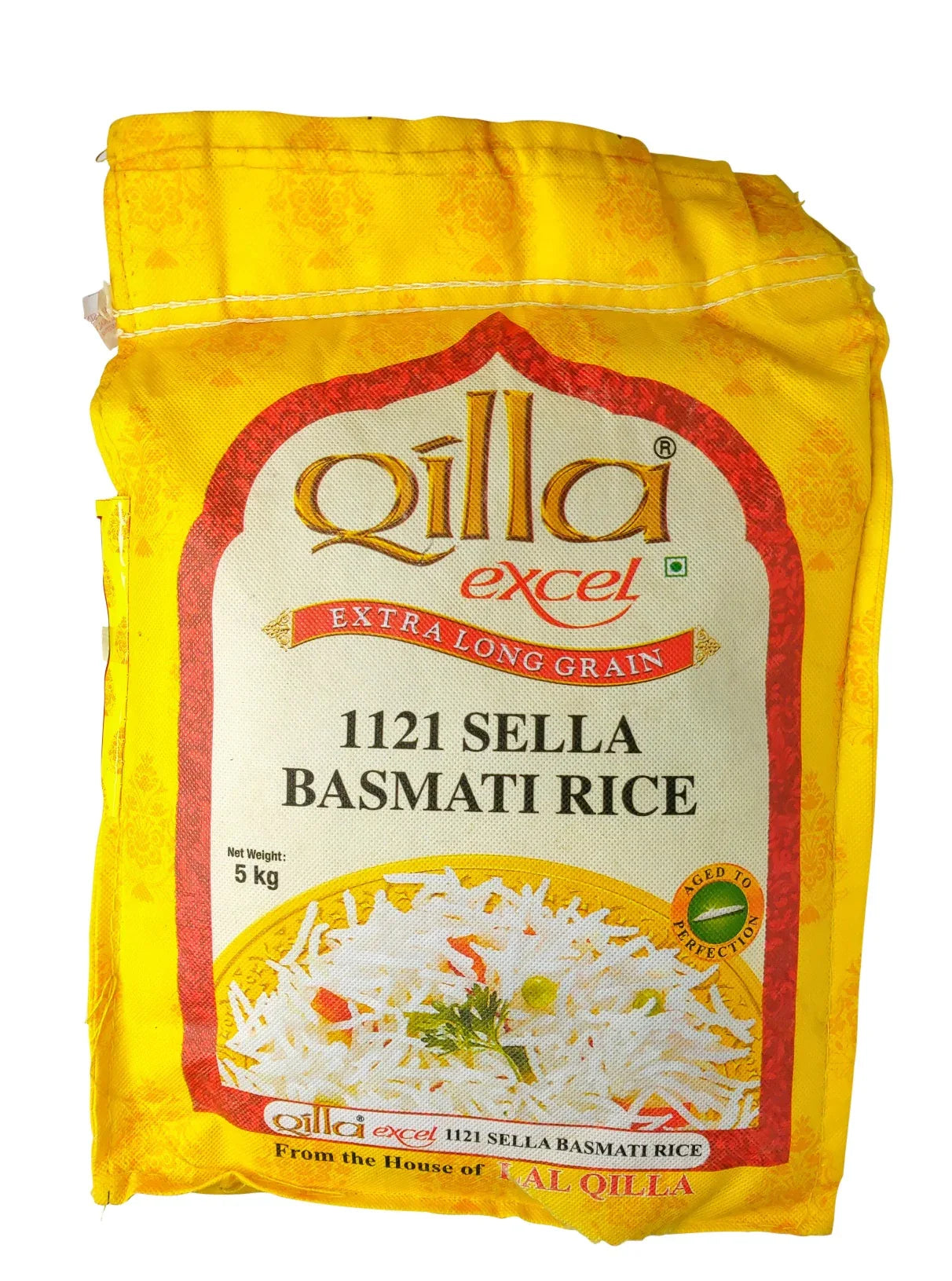 Qilla Excel 1121 Sella Basmati Rice (Parboiled Long Grain) | 5kg - Hardened Cream Sella Grain Designed to Resist Breakage in Heavy Catering Biryanis | South Africa | India Bazaar