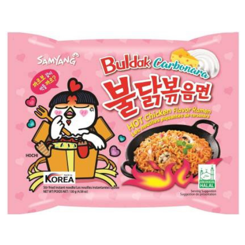 Samyang Buldak Carbonara Hot Chicken Flavor Ramen Korean Noodles 140g|BB:25.DEC.2025